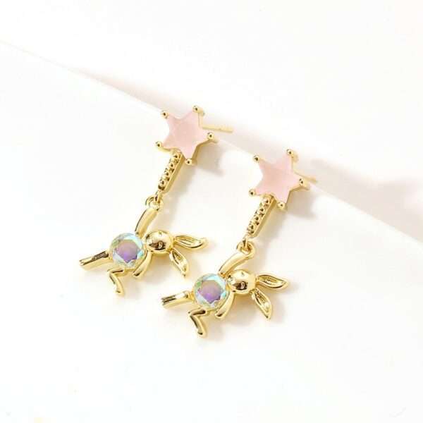 aretes conejitos soft pink - Imagen 4