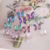aretes mariposa sparkling verdes - Imagen 2