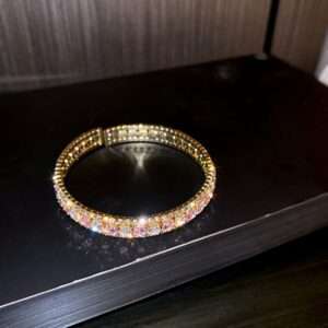 pulsera full diamond pink style