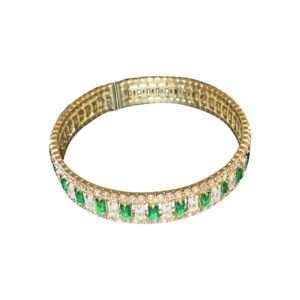 pulsera full diamond green style