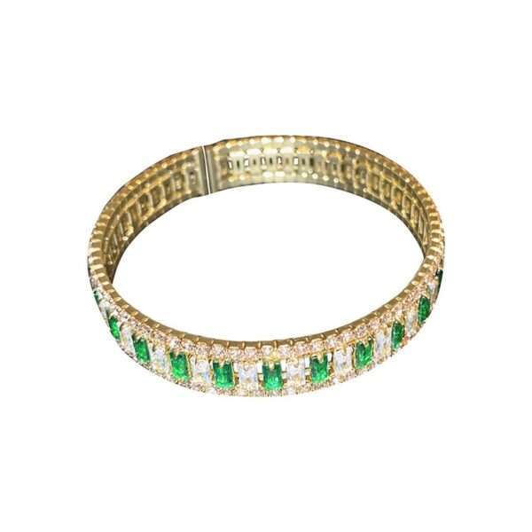 pulsera full diamond green style