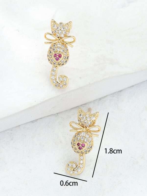 aretes Molly Cat gold plated - Imagen 3