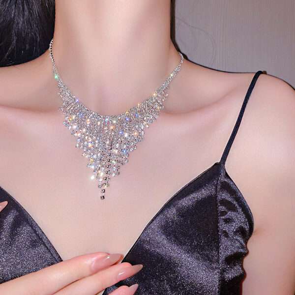 cadena studded tassel silver - Imagen 2