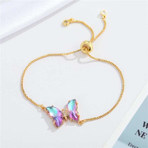 pulsera mariposa sparkling lila