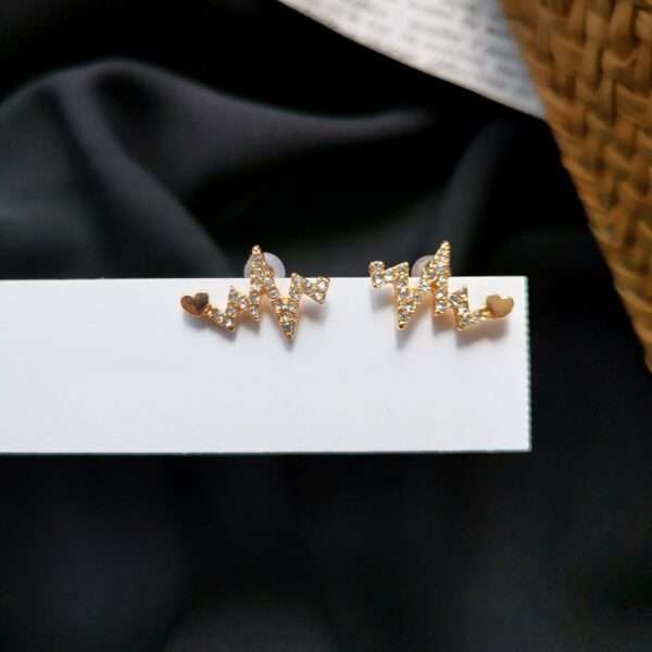 aretes heartbeat waves / latidos del corazon - Imagen 2