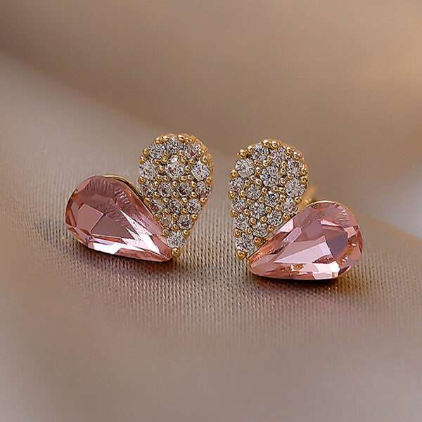 aretes corazón crystal diamond