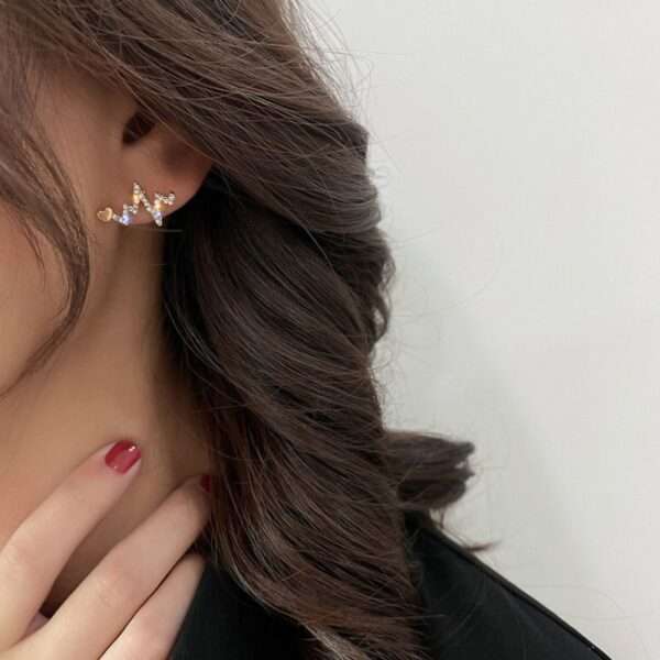 aretes heartbeat waves / latidos del corazon - Imagen 5