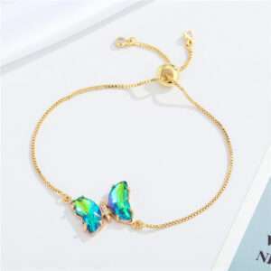 pulsera mariposa sparkling verde