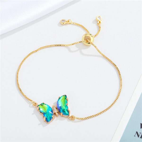 pulsera mariposa sparkling verde