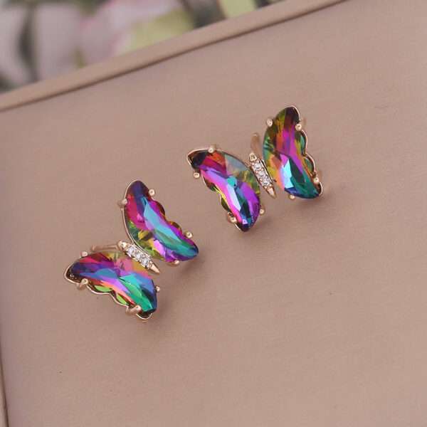 aretes mariposa sparkling colorful