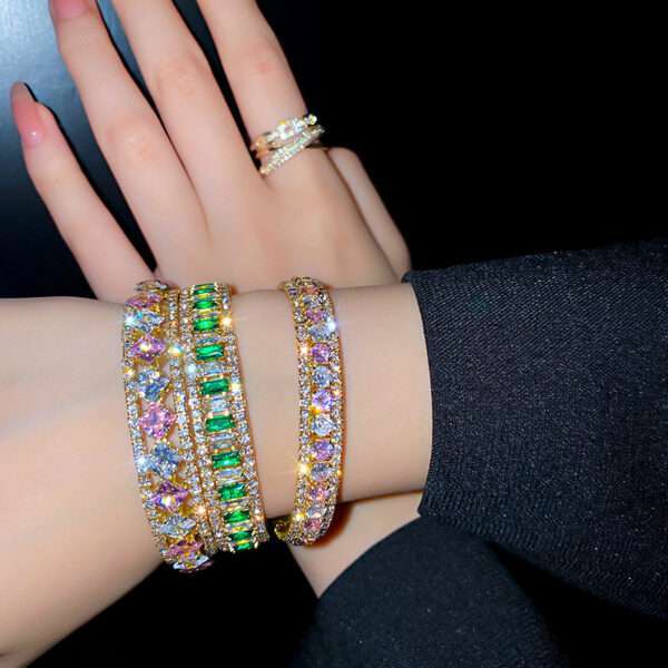 pulsera full diamond pink style - Imagen 3