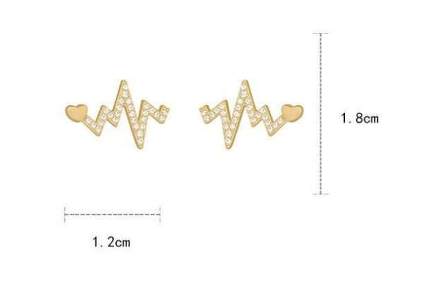 aretes heartbeat waves / latidos del corazon - Imagen 9