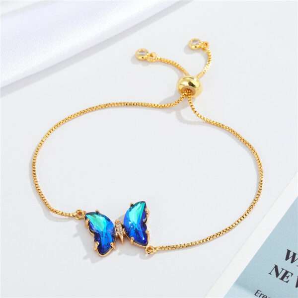 pulsera mariposa sparkling azul