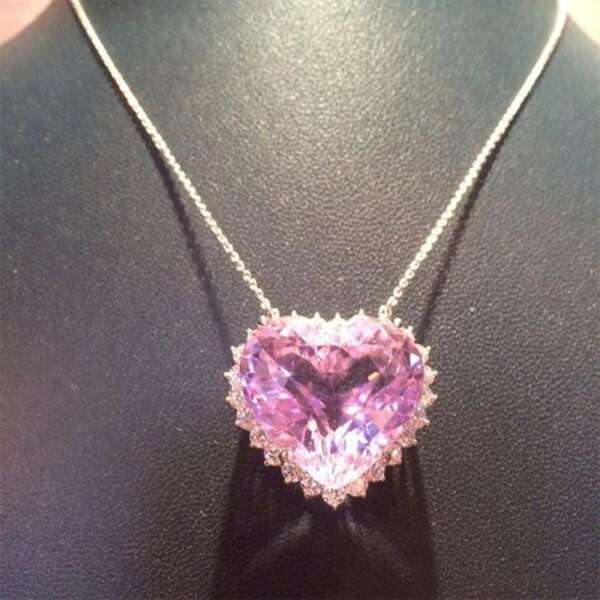 cadena corazon rosa