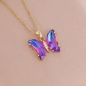 cadena mariposa sparkling purpple #6 colorful