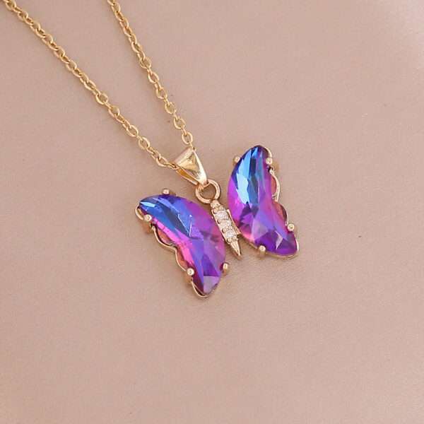 cadena mariposa sparkling purpple #6 colorful