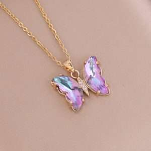 cadena de mariposamariposa sparkling lila5 light purpple
