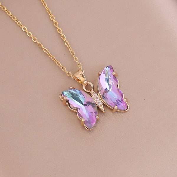 cadena de mariposamariposa sparkling lila5 light purpple