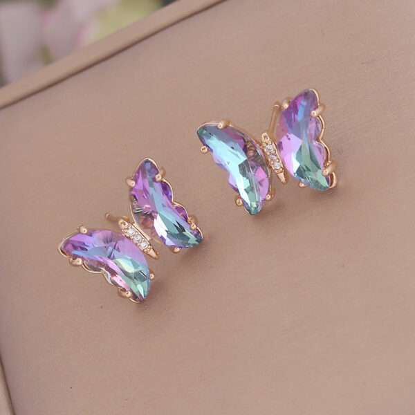 aretes mariposa sparkling lila