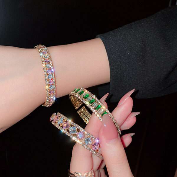 pulsera full diamond pink style - Imagen 4