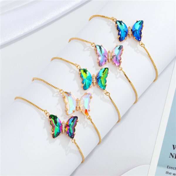 pulsera mariposa sparkling lila - Imagen 2