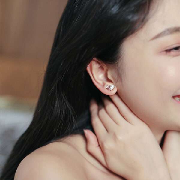 aretes corazón crystal diamond - Imagen 4