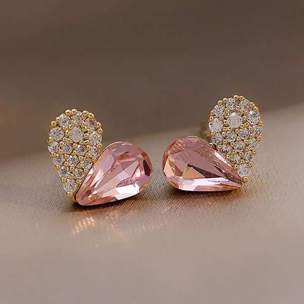 aretes corazón crystal diamond - Imagen 3