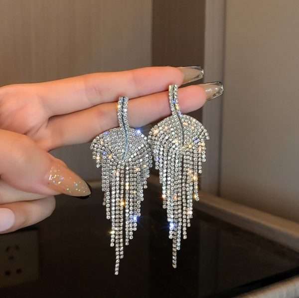 Aretes glass diamond silver