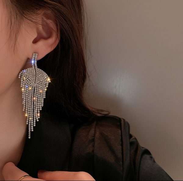 Aretes glass diamond silver - Imagen 3