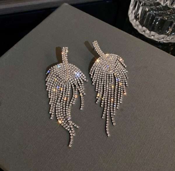 Aretes glass diamond silver - Imagen 4