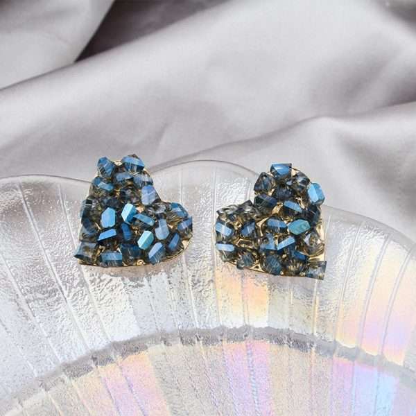 aretes broche de clip corazón - Imagen 2