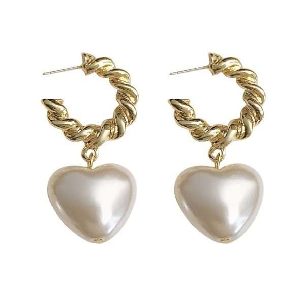 aretes argollas perla white heart