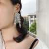 aretes full rhinestones silver - Imagen 3