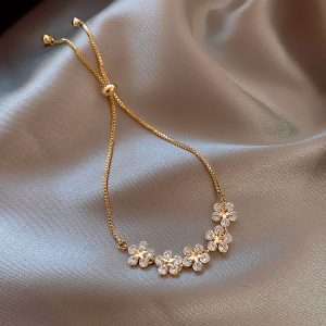 pulsera flor zircon