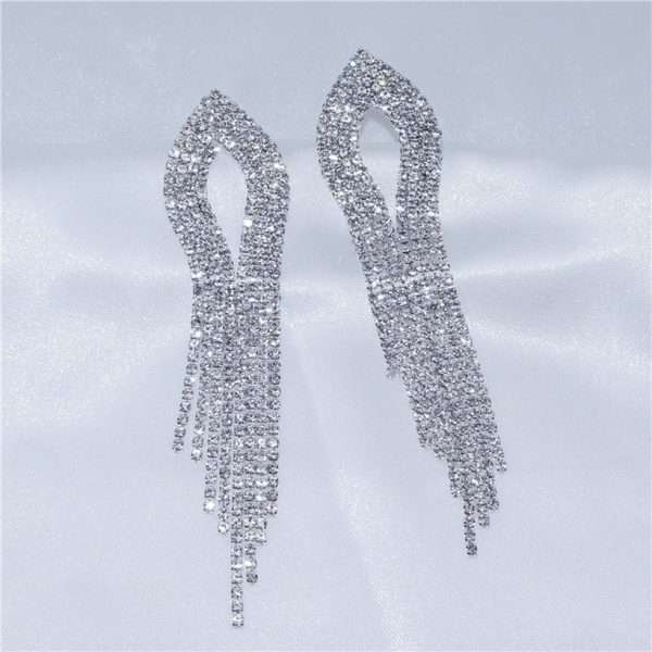 aretes tassel zircon silver