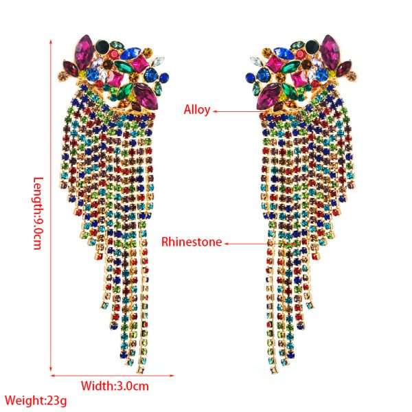 aretes borla zircon colores - Imagen 3
