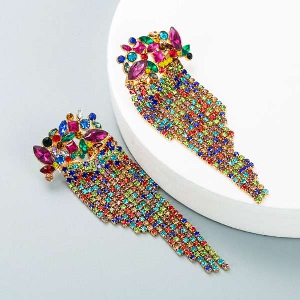 aretes borla zircon colores