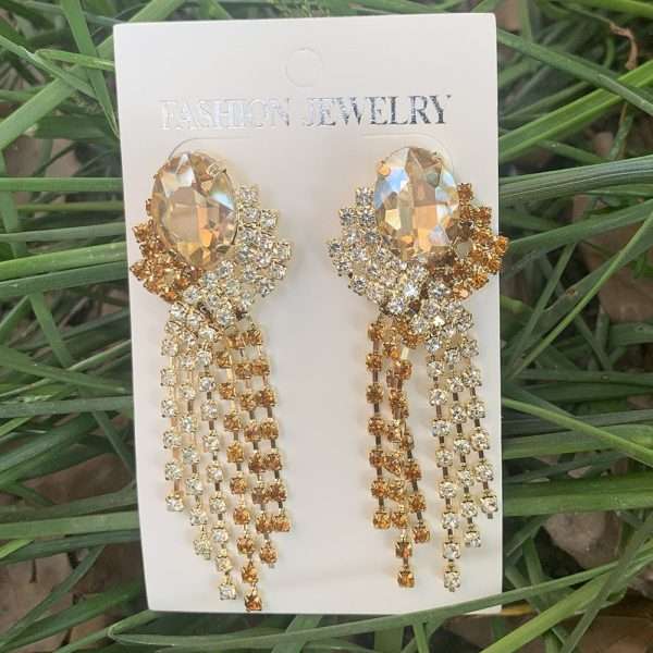 aretes diamond champagne - Imagen 4