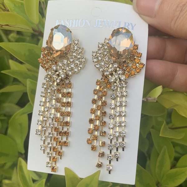 aretes diamond champagne - Imagen 2