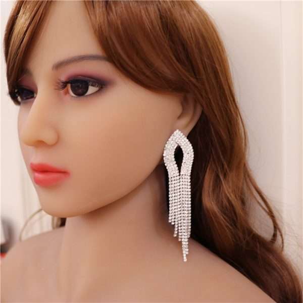 aretes tassel zircon silver - Imagen 3