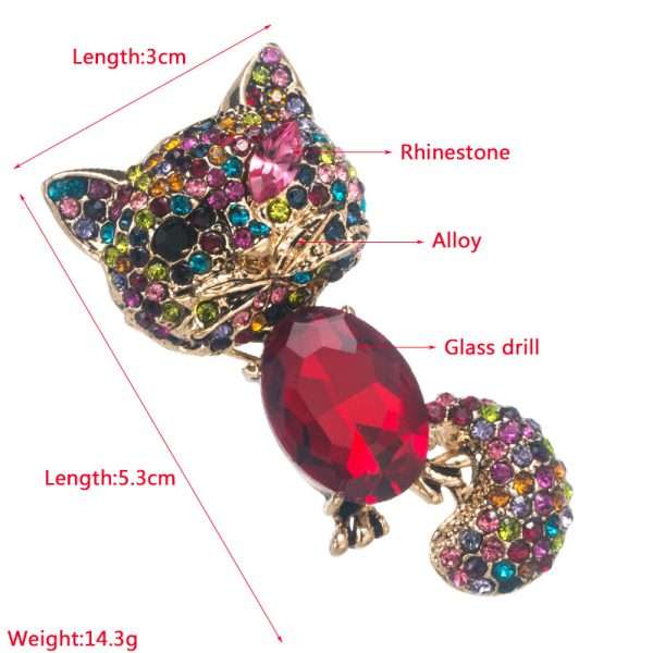 Broche Molly Cat Rojo - Imagen 2
