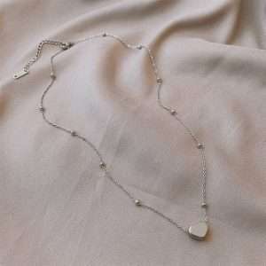 cadena corazon silver