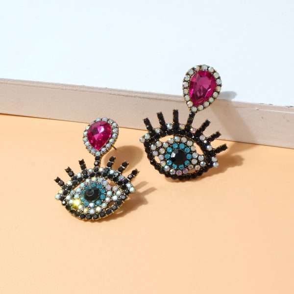 aretes ojo turco rose red - Imagen 3