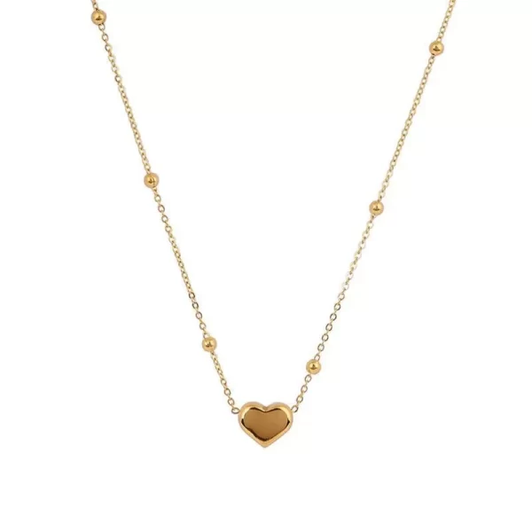 cadena corazon gold
