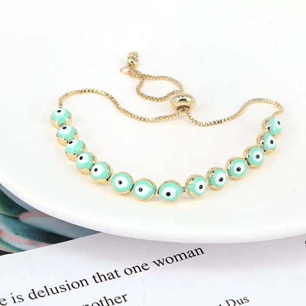 Pulsera ojo turco verde