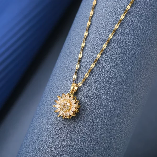 Cadena girasol rotable golden