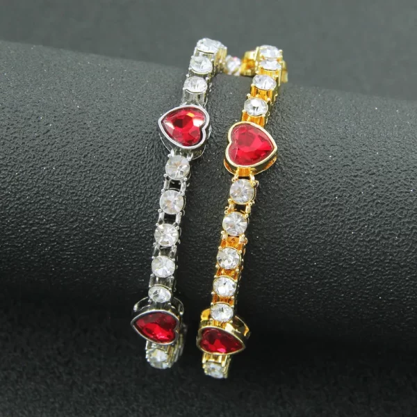 Pulsera red heart shape silver - Imagen 4