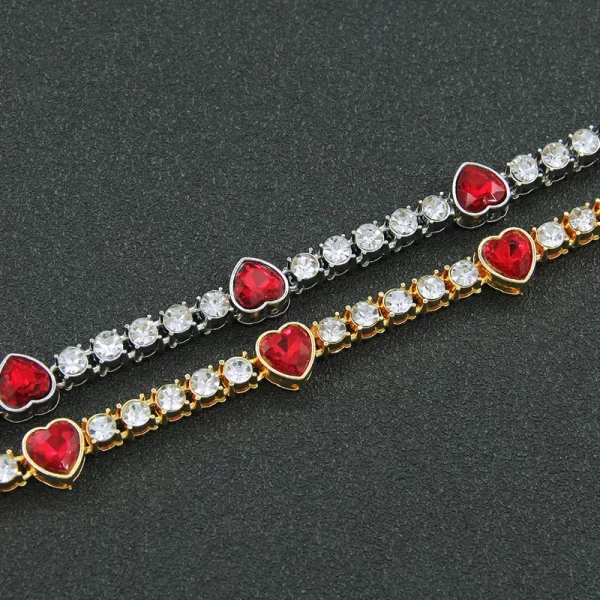 Pulsera red heart shape silver - Imagen 2