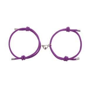 Pulsera de parejas morada