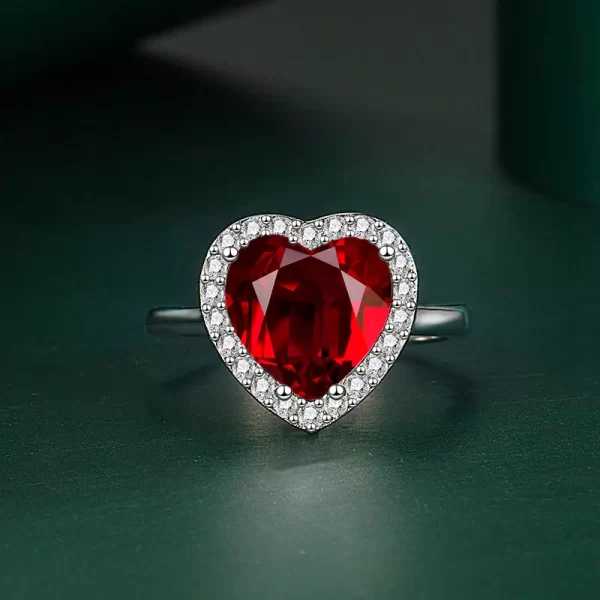 anillo corazón rojo - Imagen 2